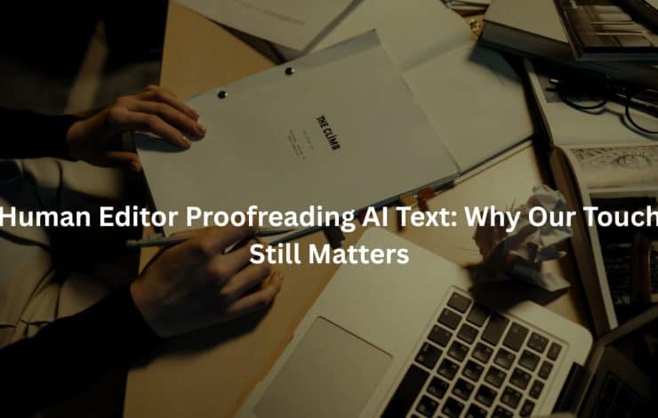 human editor proofreading AI text