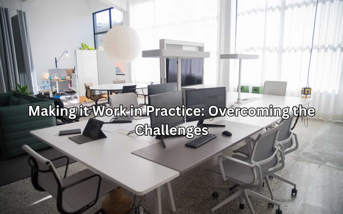 The image depicts a modern, well-equipped office space, suggesting the evolving work environment for human editors as AI technology becomes more integrated.