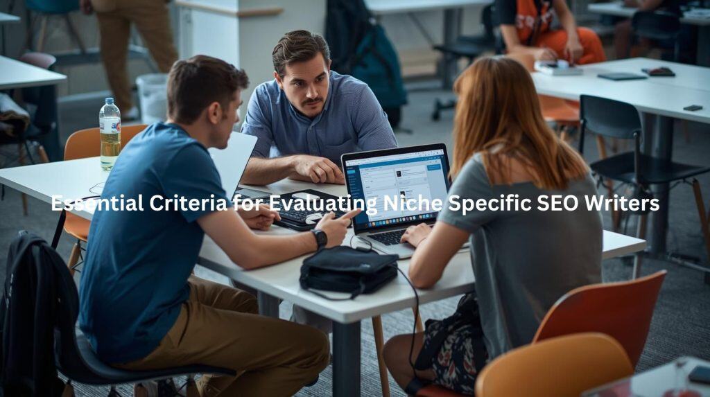 This image highlights the importance of establishing clear criteria for evaluating and selecting niche-specific SEO writers, ensuring their expertise, skills, and ability to create content that resonates with a target audience and performs well in search engines.