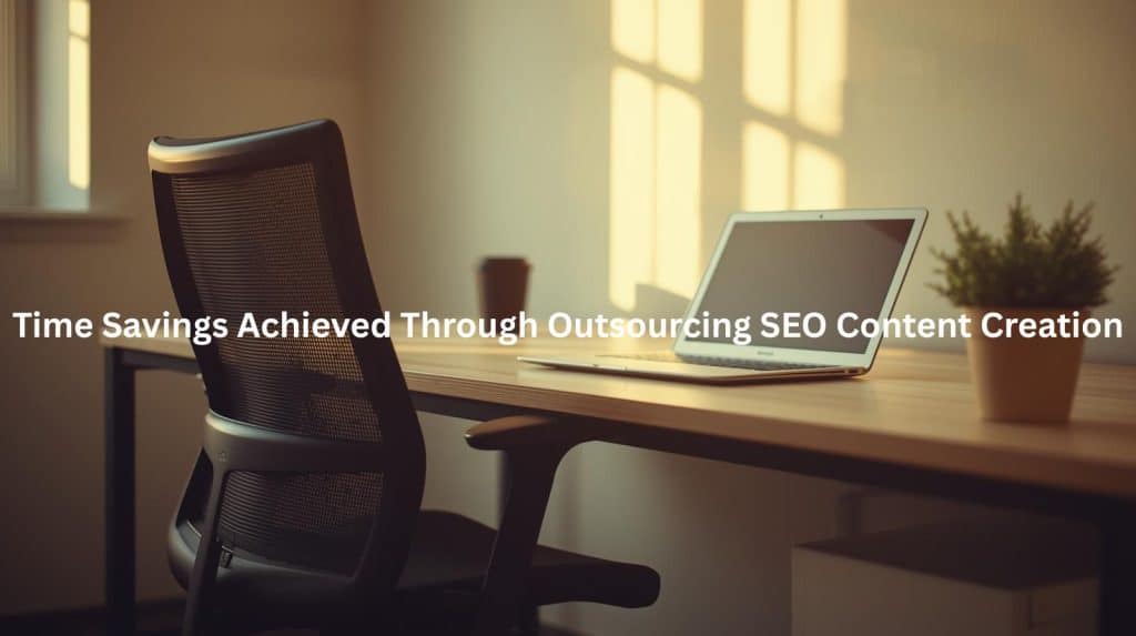 This image suggests that by outsourcing SEO content creation, businesses can achieve time savings and operational efficiencies, allowing them to focus on core priorities while leveraging specialized expertise.