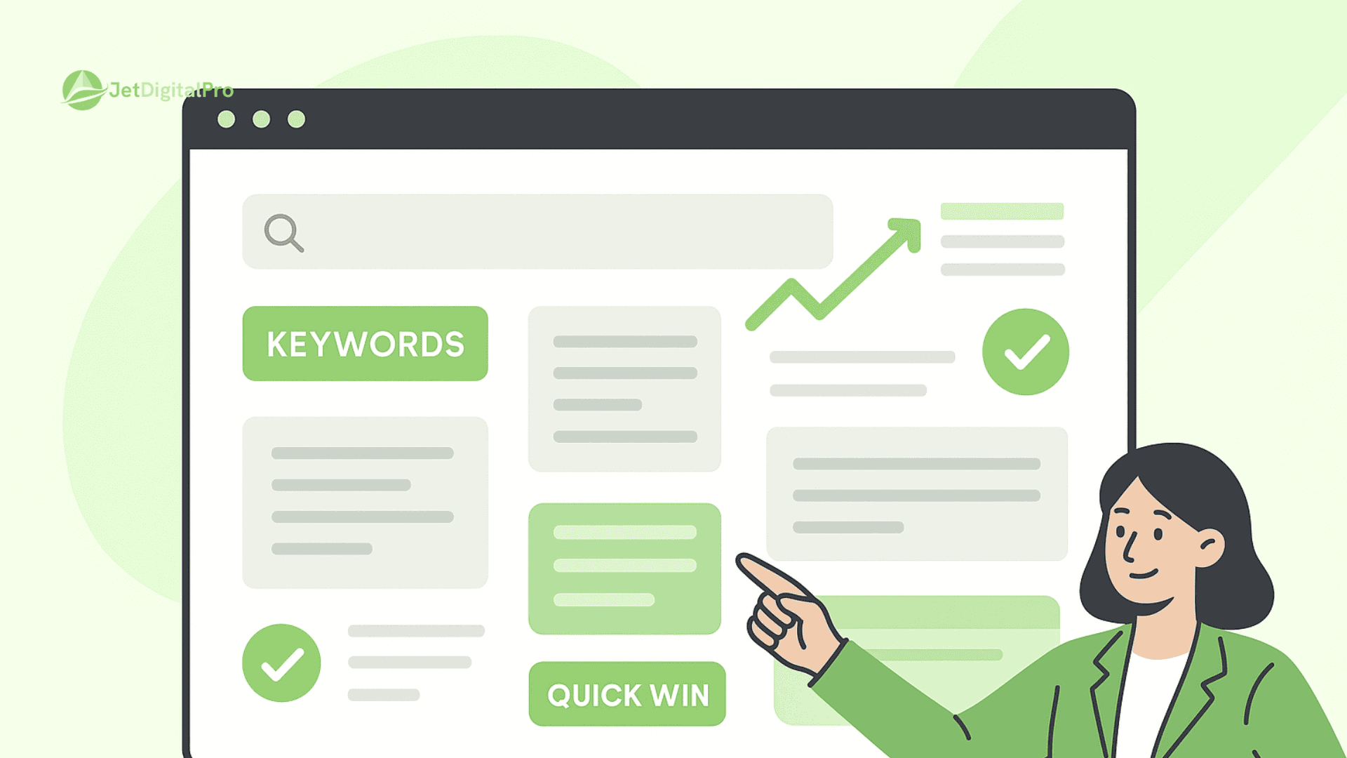 “SEO focused web page design with keywords, analytics, and optimization tips to drive quick results for website content”.