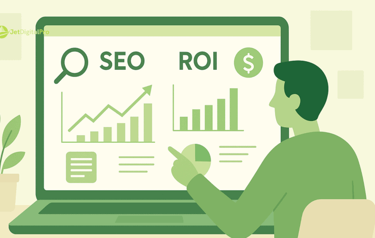“Measuring SEO performance and return on investment (ROI) using data visualization and analytics”.