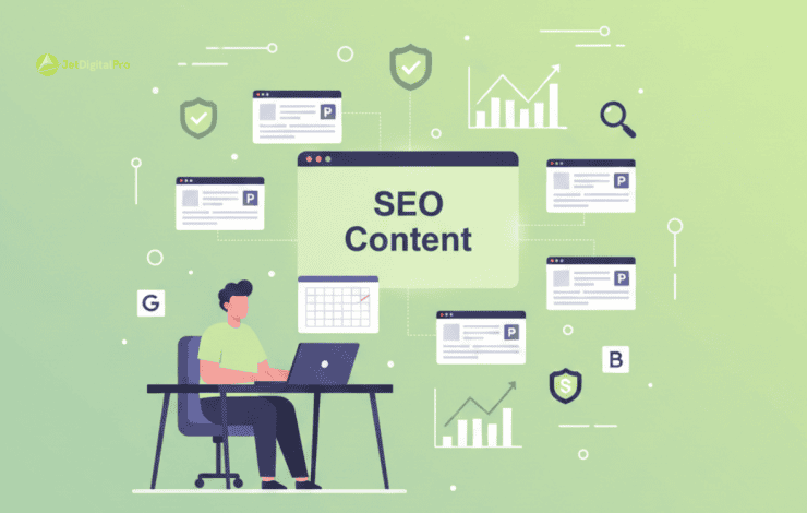 A digital marketer creating SEO content to build long-term authority and improve online visibility.
