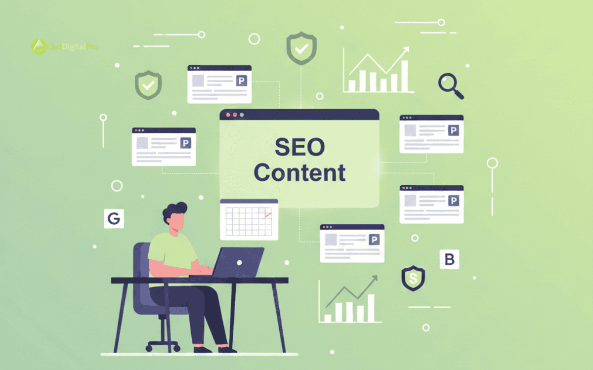 A digital marketer creating SEO content to build long-term authority and improve online visibility.