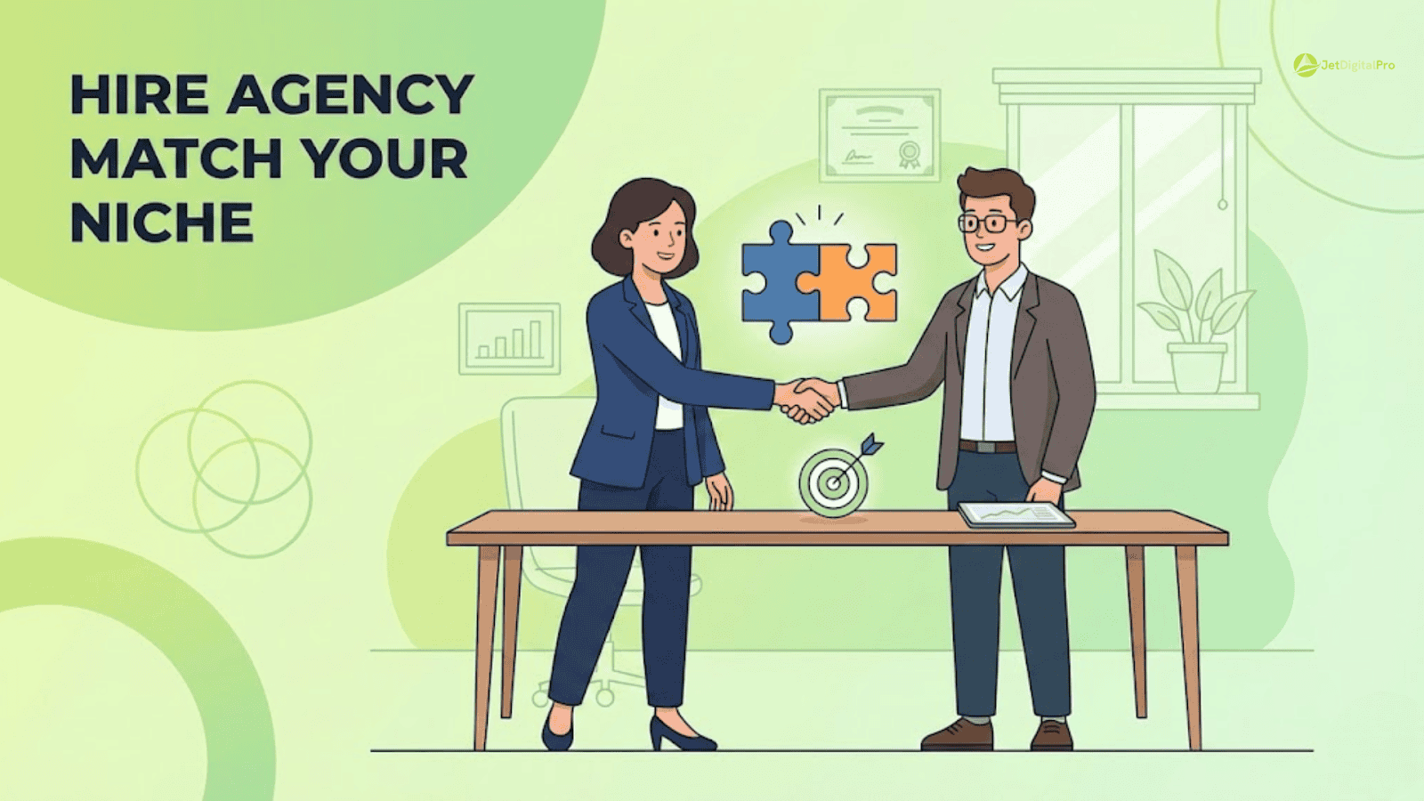 Two professionals shaking hands, signifying a successful partnership between a niche hiring agency and a client to find the perfect talent fit.