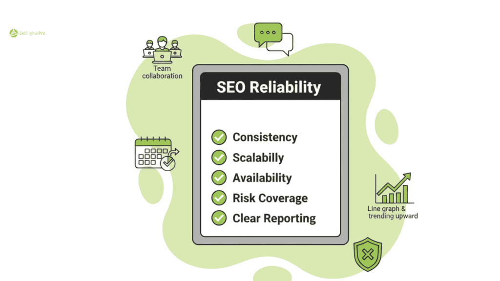 Data visualization comparing the performance and reliability agency vs freelancer SEO services for e-commerce sites.