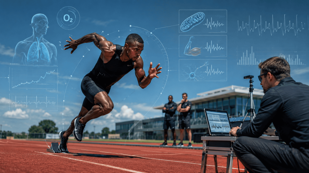 Sprinter analyzed on track showing why most fitness coaches are building backward in combat sports conditioning 