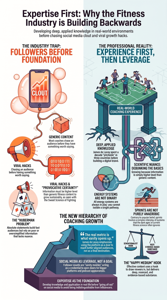 Infographic on why most fitness coaches are building backward, covering combat sports conditioning expertise 