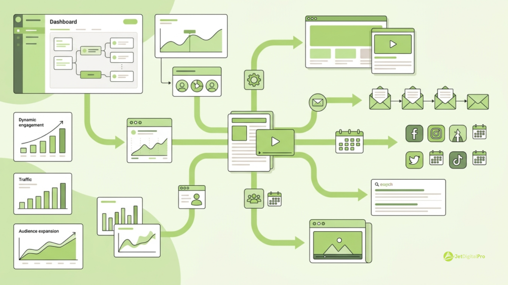 A flowchart illustrating the complex digital workflow and cost drivers for a project-based pricing agency. 